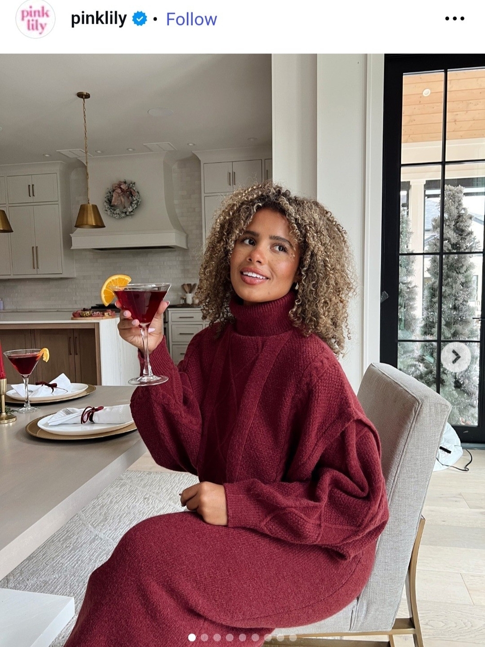 Pink Lily Wine Red SET